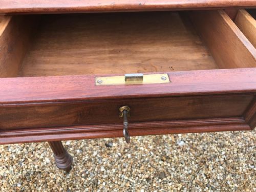 ANTIQUE FRENCH MAHOGANY WRITING TABLE - ADDITIONAL PHOTO 26