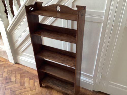 ANTIQUE LIBERTY STYLE ARTS AND CRAFTS OAK BOOKCASE - ADDITIONAL PHOTO 2