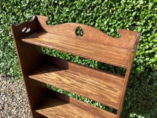 ANTIQUE LIBERTY STYLE ARTS AND CRAFTS OAK BOOKCASE - ADDITIONAL PHOTO 4