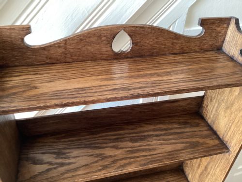 ANTIQUE LIBERTY STYLE ARTS AND CRAFTS OAK BOOKCASE - ADDITIONAL PHOTO 8