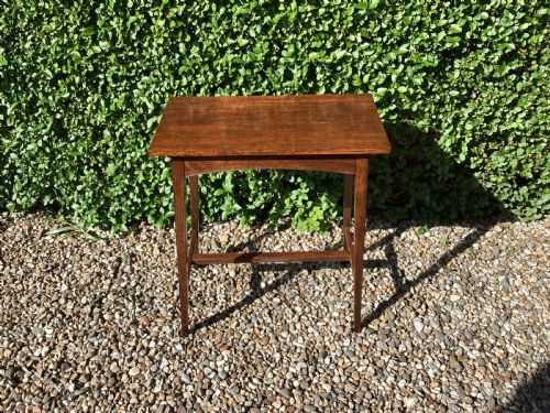 ANTIQUE LIBERTY STYLE OAK SIDE TABLE - ADDITIONAL PHOTO 7