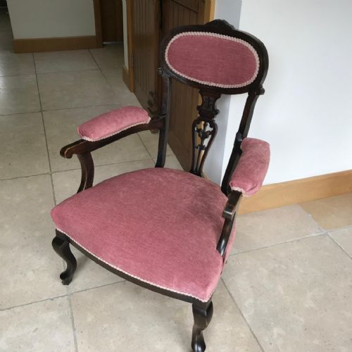 VICTORIAN PARLOUR BOUDOIR CHAIR - ADDITIONAL PHOTO 1