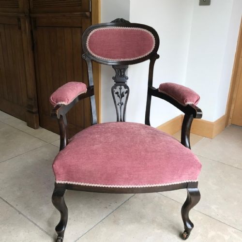 VICTORIAN PARLOUR BOUDOIR CHAIR - ADDITIONAL PHOTO 2
