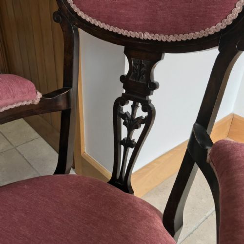 VICTORIAN PARLOUR BOUDOIR CHAIR - ADDITIONAL PHOTO 3