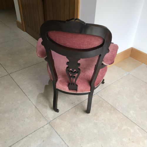 VICTORIAN PARLOUR BOUDOIR CHAIR - ADDITIONAL PHOTO 5