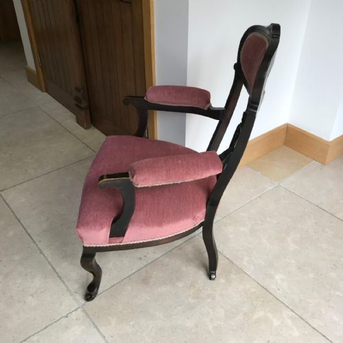 VICTORIAN PARLOUR BOUDOIR CHAIR - ADDITIONAL PHOTO 6
