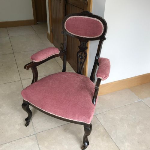 VICTORIAN PARLOUR BOUDOIR CHAIR - ADDITIONAL PHOTO 7