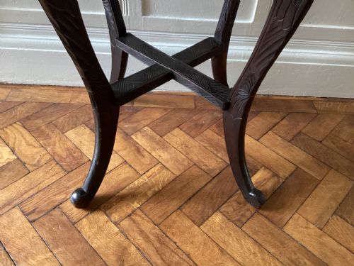 A LIBERTY AND CO JAPANESE CARVED SIDE TABLE - ADDITIONAL PHOTO 4