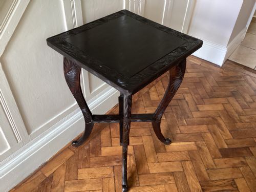A LIBERTY AND CO JAPANESE CARVED SIDE TABLE - ADDITIONAL PHOTO 7