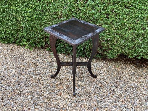 A LIBERTY AND CO JAPANESE CARVED SIDE TABLE - ADDITIONAL PHOTO 12