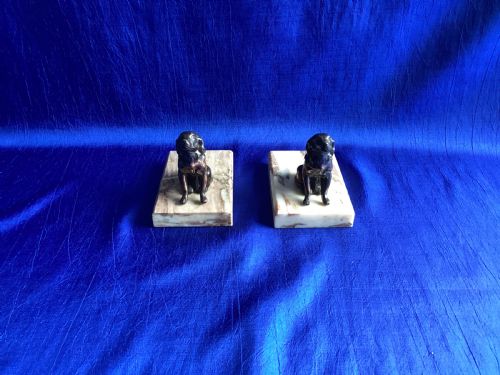 ANTIQUE FRENCH ART DECO SPANIEL DOG BOOKENDS - ADDITIONAL PHOTO 3
