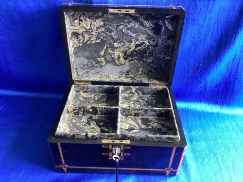 VICTORIAN COROMANDEL PARQUETRY JEWELLERY KEEPSAKE BOX - ADDITIONAL PHOTO 6