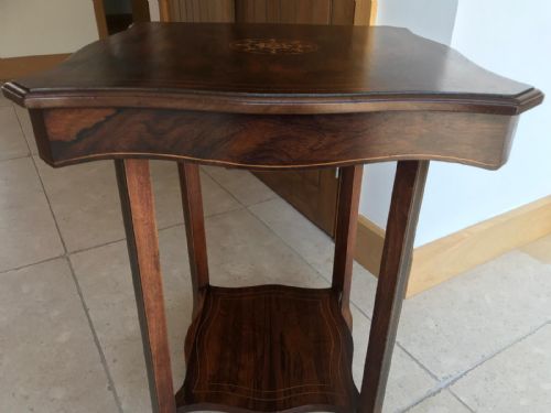 VICTORIAN ROSEWOOD SIDE TABLE - ADDITIONAL PHOTO 2