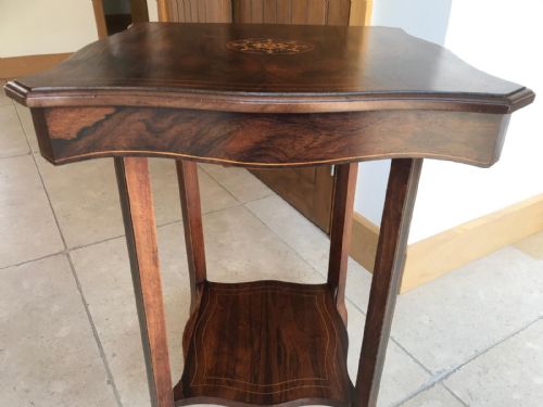 VICTORIAN ROSEWOOD SIDE TABLE - ADDITIONAL PHOTO 3
