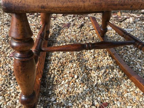 VICTORIAN FARMHOUSE COUNTRY ELM ROCKING CHAIR - ADDITIONAL PHOTO 8