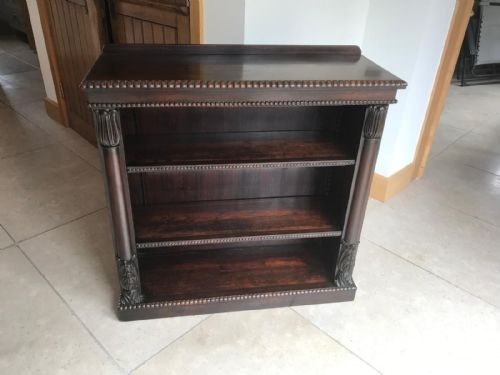 georgian rosewood open bookcase - CATEGORY: ANTIQUE BOOKCASES - DATED 18TH CENTURY