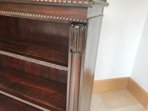 GEORGIAN ROSEWOOD OPEN BOOKCASE - ADDITIONAL PHOTO 3