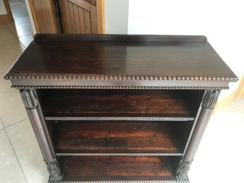GEORGIAN ROSEWOOD OPEN BOOKCASE - ADDITIONAL PHOTO 6