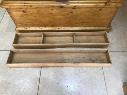 VICTORIAN PINE TOOL CHEST BOX - ADDITIONAL PHOTO 6