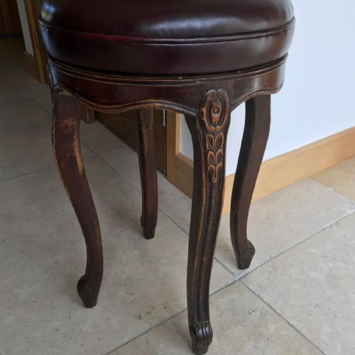 ANTIQUE FRENCH REVOLVING BAR STOOL - ADDITIONAL PHOTO 3