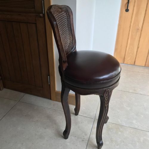 ANTIQUE FRENCH REVOLVING BAR STOOL - ADDITIONAL PHOTO 5
