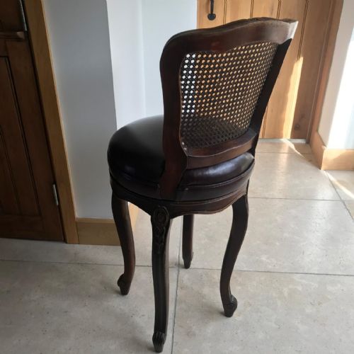 ANTIQUE FRENCH REVOLVING BAR STOOL - ADDITIONAL PHOTO 9