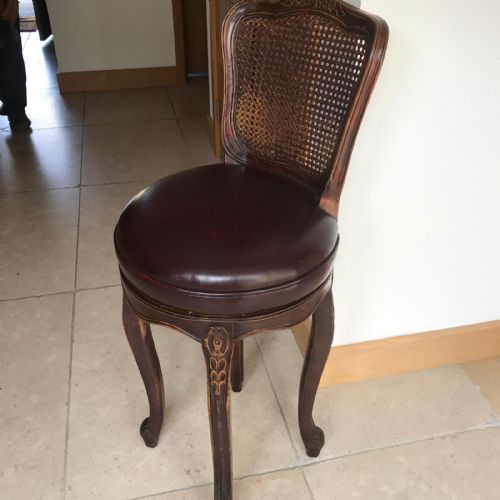 ANTIQUE FRENCH REVOLVING BAR STOOL - ADDITIONAL PHOTO 11