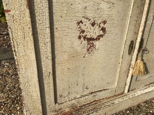 ANTIQUE FRENCH SHABBY CHIC OAK CUPBOARD - ADDITIONAL PHOTO 3