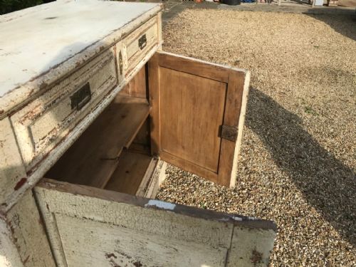 ANTIQUE FRENCH SHABBY CHIC OAK CUPBOARD - ADDITIONAL PHOTO 4