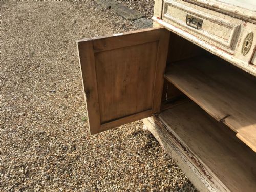 ANTIQUE FRENCH SHABBY CHIC OAK CUPBOARD - ADDITIONAL PHOTO 5