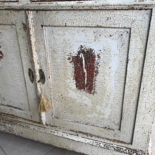 ANTIQUE FRENCH SHABBY CHIC OAK CUPBOARD - ADDITIONAL PHOTO 17