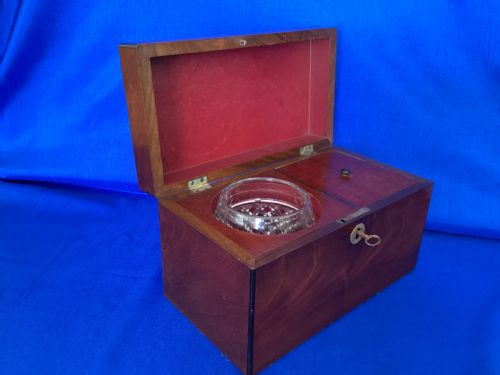 GEORGIAN MAHOGANY TEA CADDY - ADDITIONAL PHOTO 3
