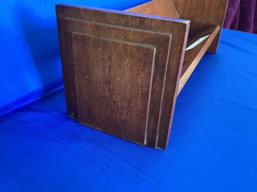 ANTIQUE ART DECO MAHOGANY BOOK TROUGH - ADDITIONAL PHOTO 2