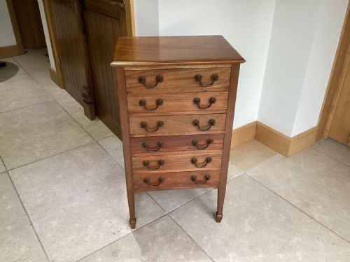 EDWARDIAN MAHOGANY MUSIC CABINET - ADDITIONAL PHOTO 1