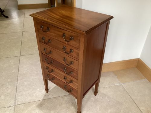 EDWARDIAN MAHOGANY MUSIC CABINET - ADDITIONAL PHOTO 3