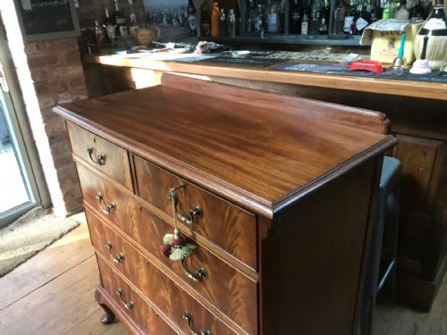 ANTIQUE MAHOGANY CHEST OF DRAWERS - ADDITIONAL PHOTO 13