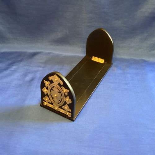 VICTORIAN EBONY AND BRASS EXTENDING BOOK REST - ADDITIONAL PHOTO 5