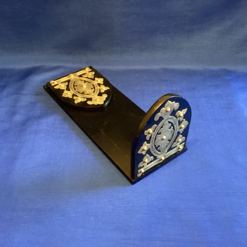 VICTORIAN EBONY AND BRASS EXTENDING BOOK REST - ADDITIONAL PHOTO 7