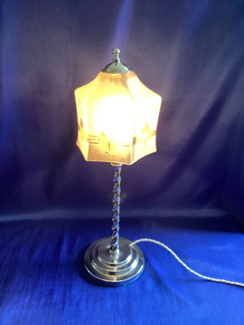 ART DECO CHROME TABLE LAMP - ADDITIONAL PHOTO 5