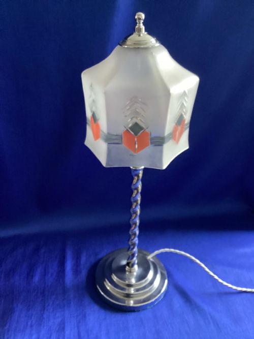 ART DECO CHROME TABLE LAMP - ADDITIONAL PHOTO 6