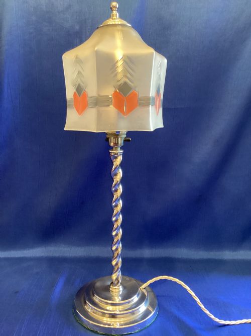 ART DECO CHROME TABLE LAMP - ADDITIONAL PHOTO 8