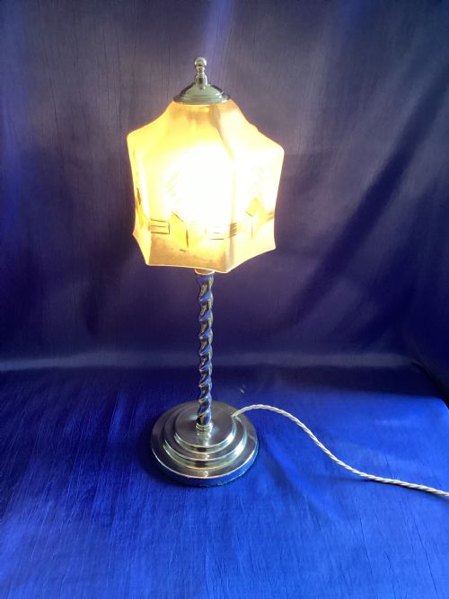 ART DECO CHROME TABLE LAMP - ADDITIONAL PHOTO 2