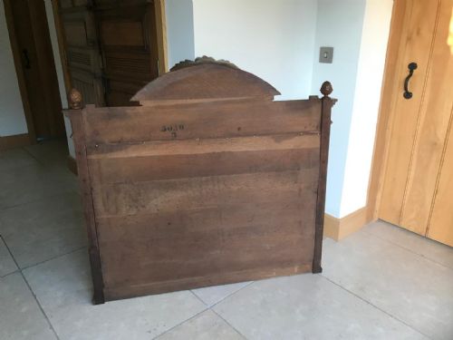 ANTIQUE FRENCH OAK OVER MANTLE MIRROR - ADDITIONAL PHOTO 5