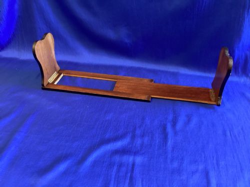 VICTORIAN MAHOGANY AND BRASS GOTHIC REVIVAL EXTENDING BOOK REST - ADDITIONAL PHOTO 2