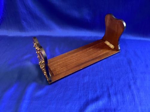 VICTORIAN MAHOGANY AND BRASS GOTHIC REVIVAL EXTENDING BOOK REST - ADDITIONAL PHOTO 5