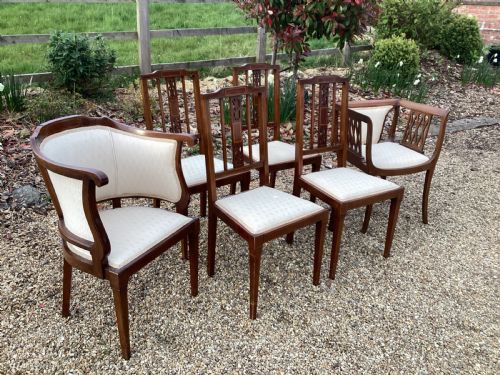 EDWARDIAN MAHOGANY PARLOUR SUITE - ADDITIONAL PHOTO 12