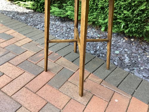ANTIQUE OAK ARTS AND CRAFTS SIDE TABLE - ADDITIONAL PHOTO 3