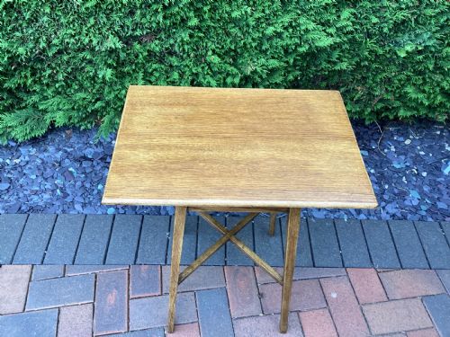 ANTIQUE OAK ARTS AND CRAFTS SIDE TABLE - ADDITIONAL PHOTO 5
