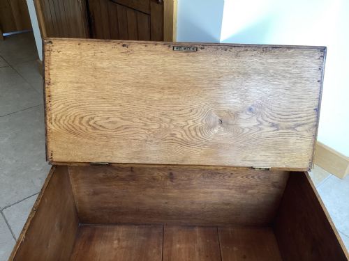 ANTIQUE GEORGIAN OAK STORAGE BOX - ADDITIONAL PHOTO 5