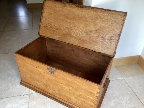 ANTIQUE GEORGIAN OAK STORAGE BOX - ADDITIONAL PHOTO 7